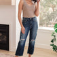 Judy Blue High Rise Distressed Wide Leg Crop Jeans