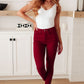 Judy Blue High Rise Tummy Control Skinny Jeans in Scarlet