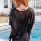 Warm Days, Cool Nights Top in Black