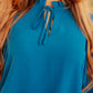 We Believe Keyhole Tie Detail Blouse