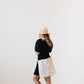 Upper East Side Vegan Leather Backpack & Crossbody Tote Bag: Cream