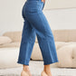 RFM Tummy Control Cropped Wide Leg Jeans - Blue Slate