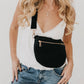 Rachel Raffia Bum Bag: Black