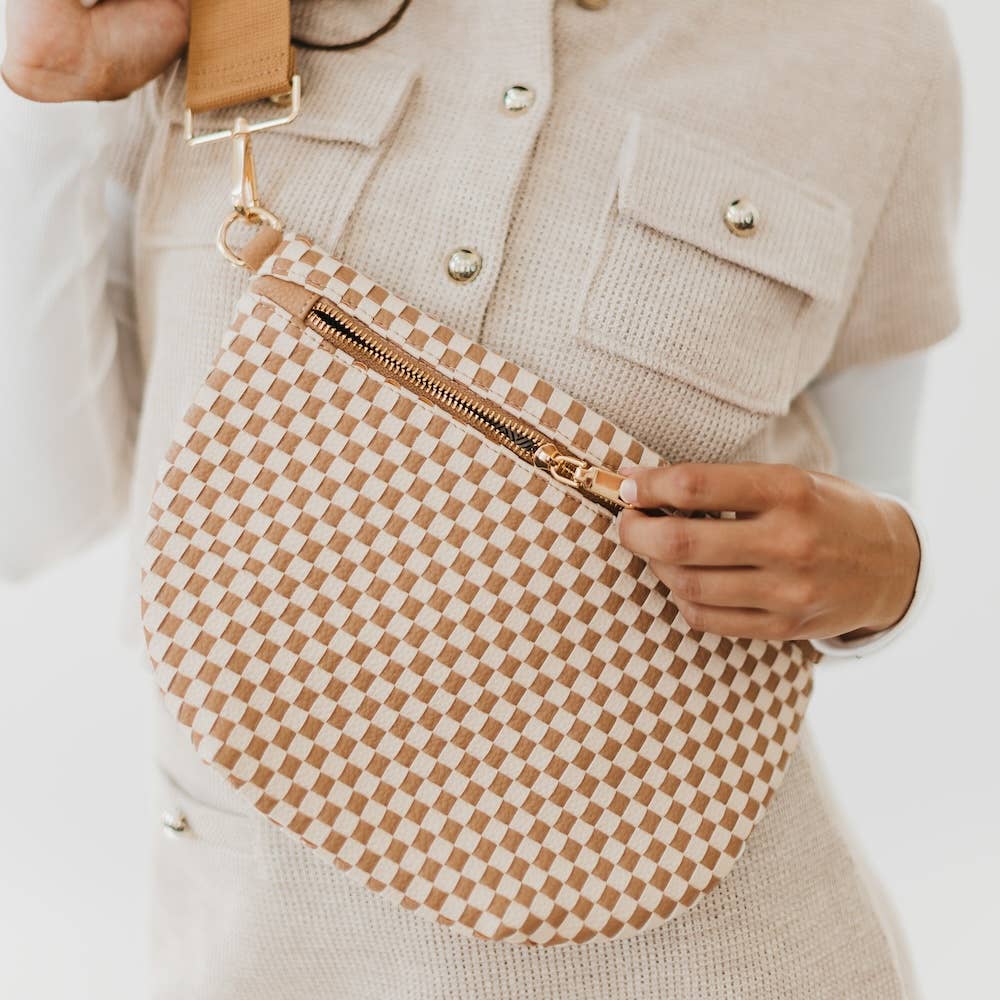 Westlyn Woven Bum Bag *NEW COLORS ADDED*: Checkered Emerald