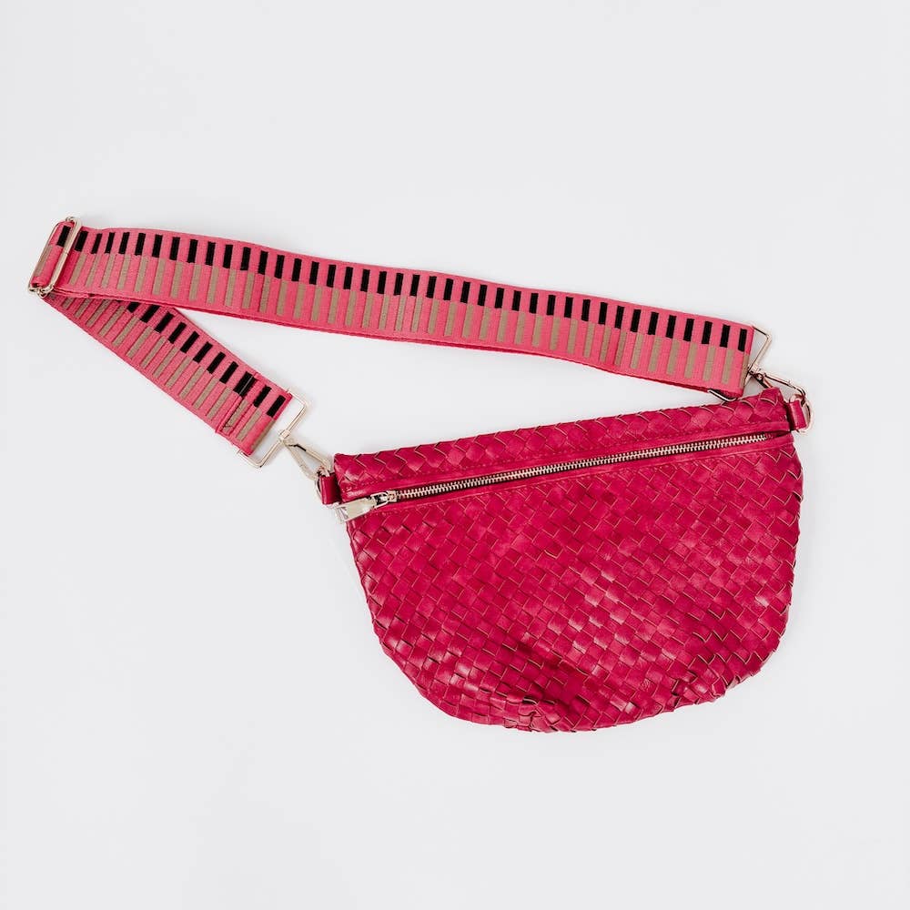 RESTOCKED! Westlyn Woven Bum Bag: Emerald