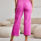RFM Tummy Control Wide Leg Cropped Jeans - Pink Rogue