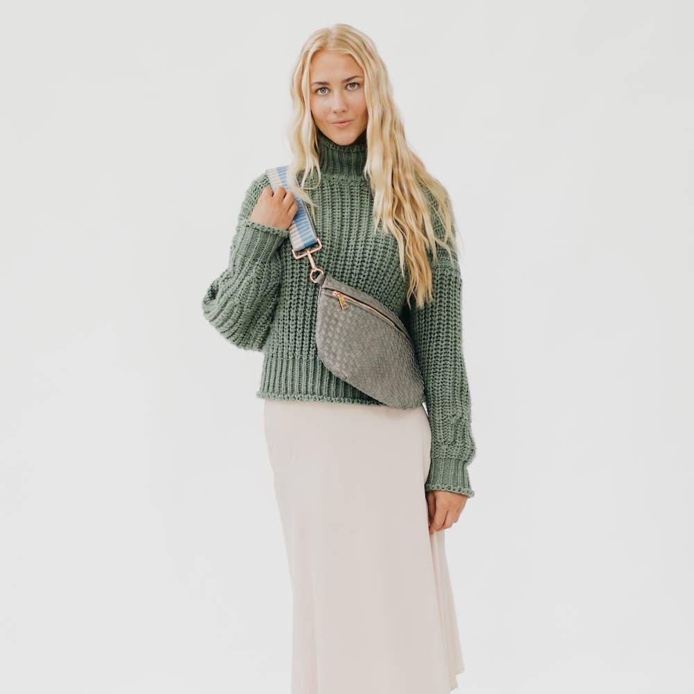 Westlyn Woven Bum Bag *NEW COLORS ADDED*: Checkered Emerald