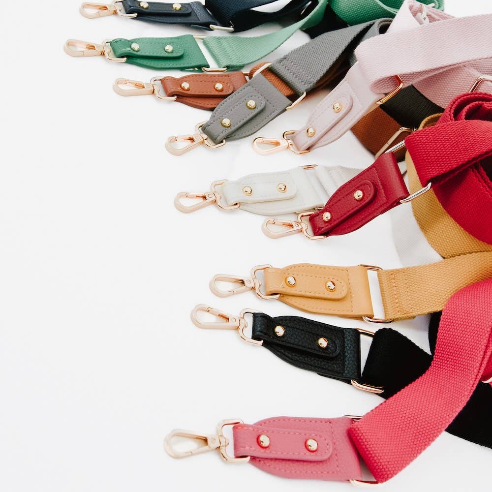 Callie Canvas Adjustable Strap: Brown