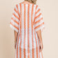 Multi Crochet Lace Cover Up - Orange