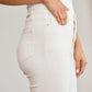 RFM Tummy Control High Waist Cropped Boot Cut Jeans - Off White