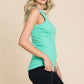 Ribbed Round Neck Tank - Mint