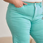 RFM Tummy Control Cropped Wide Leg Jeans - Island Green