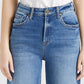 BAYEAS High Waist Release Hem Wide Leg Jeans
