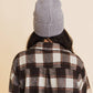 Smiley Face Embroidered Ribbed Knit Beanie: Green