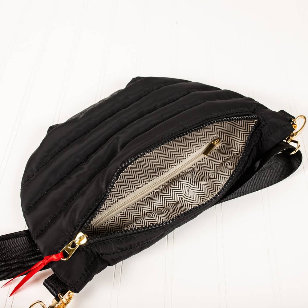 Jolie Puffer Belt Bag: Emerald