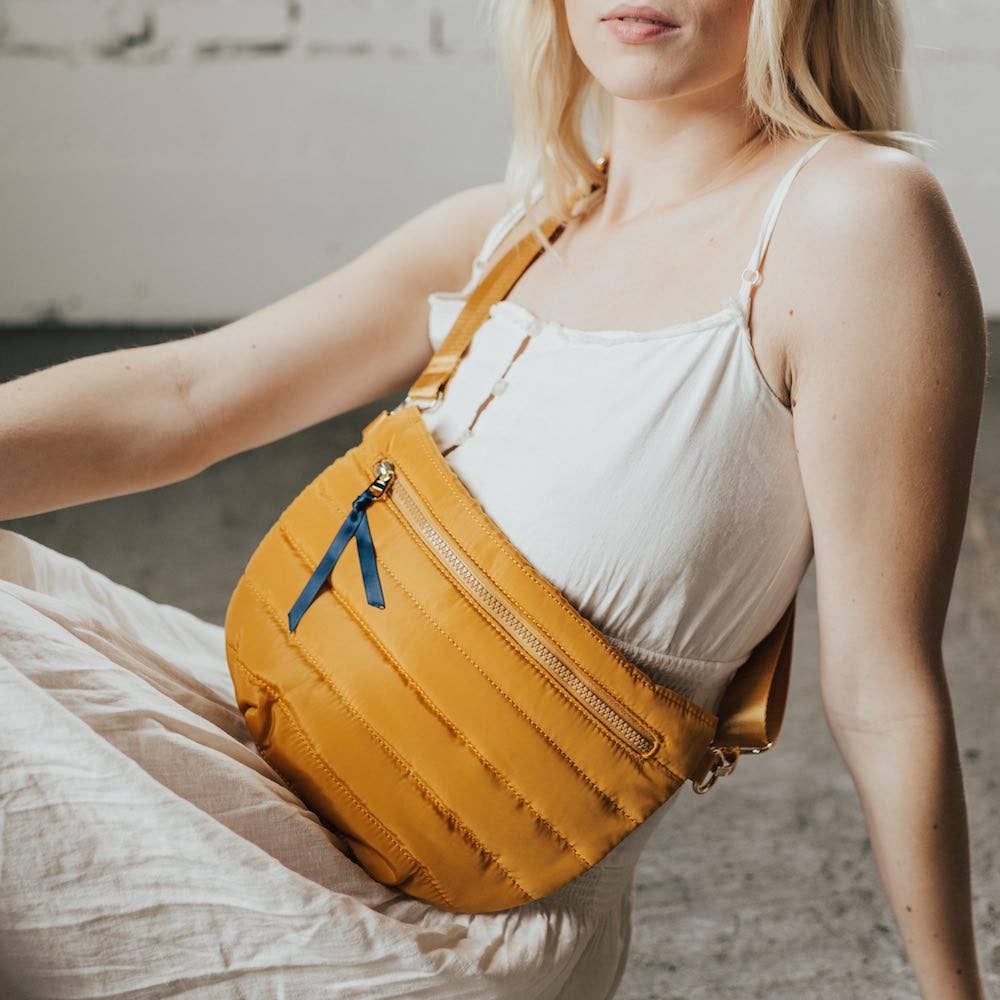 Jolie Puffer Belt Bag: Emerald