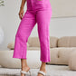 RFM Tummy Control Wide Leg Cropped Jeans - Pink Rogue