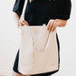 Upper East Side Vegan Leather Backpack & Crossbody Tote Bag: Cream
