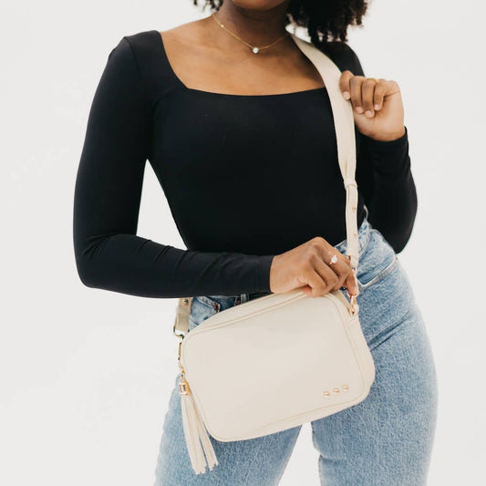 Valerie Vegan Leather Strap: Cream