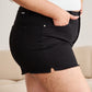 RFM Tummy Control High Waist Denim Shorts - Black