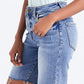 BAYEAS High Rise Denim Bermuda Shorts