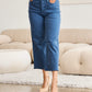 RFM Tummy Control Cropped Wide Leg Jeans - Blue Slate