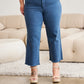RFM Tummy Control Cropped Wide Leg Jeans - Blue Slate