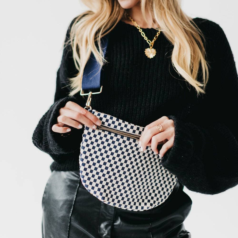Westlyn Woven Bum Bag Wholesale - NEW COLOR ADDED!: Checkered Coffee