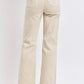 Judy Blue High Waist Distressed Straight Leg Jeans - Bone