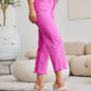 RFM Tummy Control Wide Leg Cropped Jeans - Pink Rogue