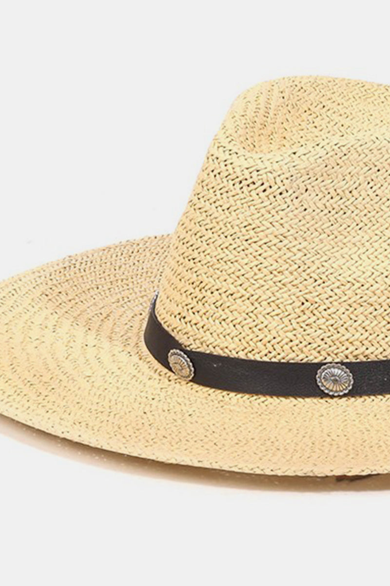 Summer Belt Strap Straw Hat