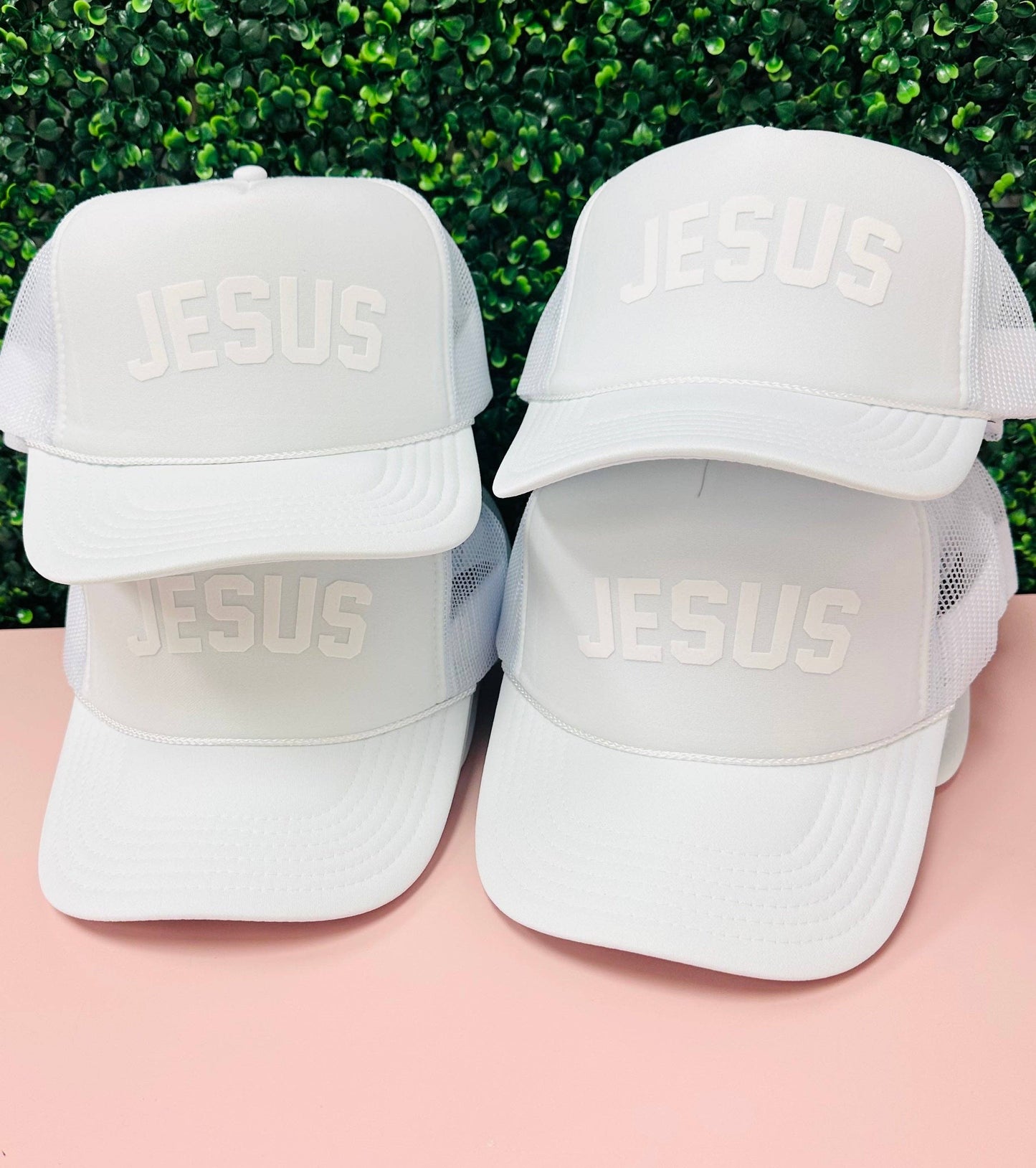 CUSTOM - White Tonal Trucker Hat
