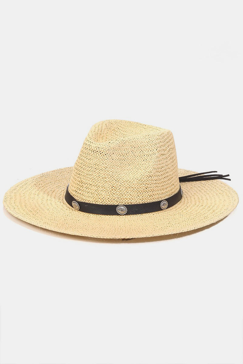 Summer Belt Strap Straw Hat