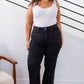 Judy Blue  High Rise Tummy Control Straight Jeans in Washed Black