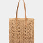 Fame Straw Braided Tote Bag