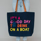 Navy Drink On A Boat Tote