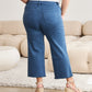 RFM Tummy Control Cropped Wide Leg Jeans - Blue Slate