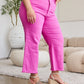 RFM Tummy Control Wide Leg Cropped Jeans - Pink Rogue
