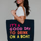 Navy Drink On A Boat Tote