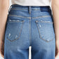 BAYEAS High Waist Release Hem Wide Leg Jeans