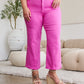RFM Tummy Control Wide Leg Cropped Jeans - Pink Rogue