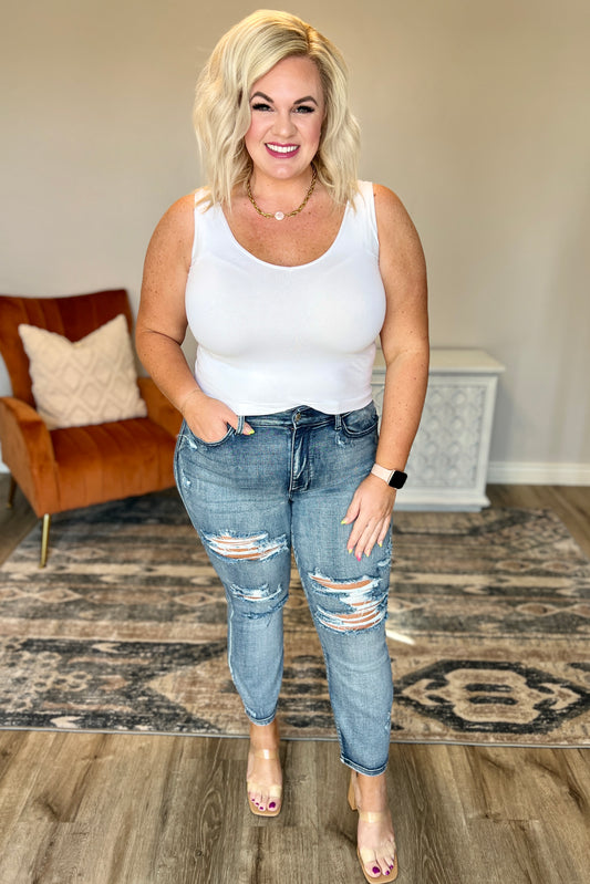 Judy Blue Washed Boyfriend Jeans