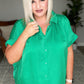 Working On Me Top in Kelly Green