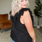 Parisian Stroll Lace Blouse in Black