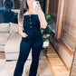 Judy Blue Imogene Tummy Control Retro Flare Overalls in Black