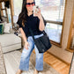 Bayeas High Rise Wide Leg Cropped Jeans