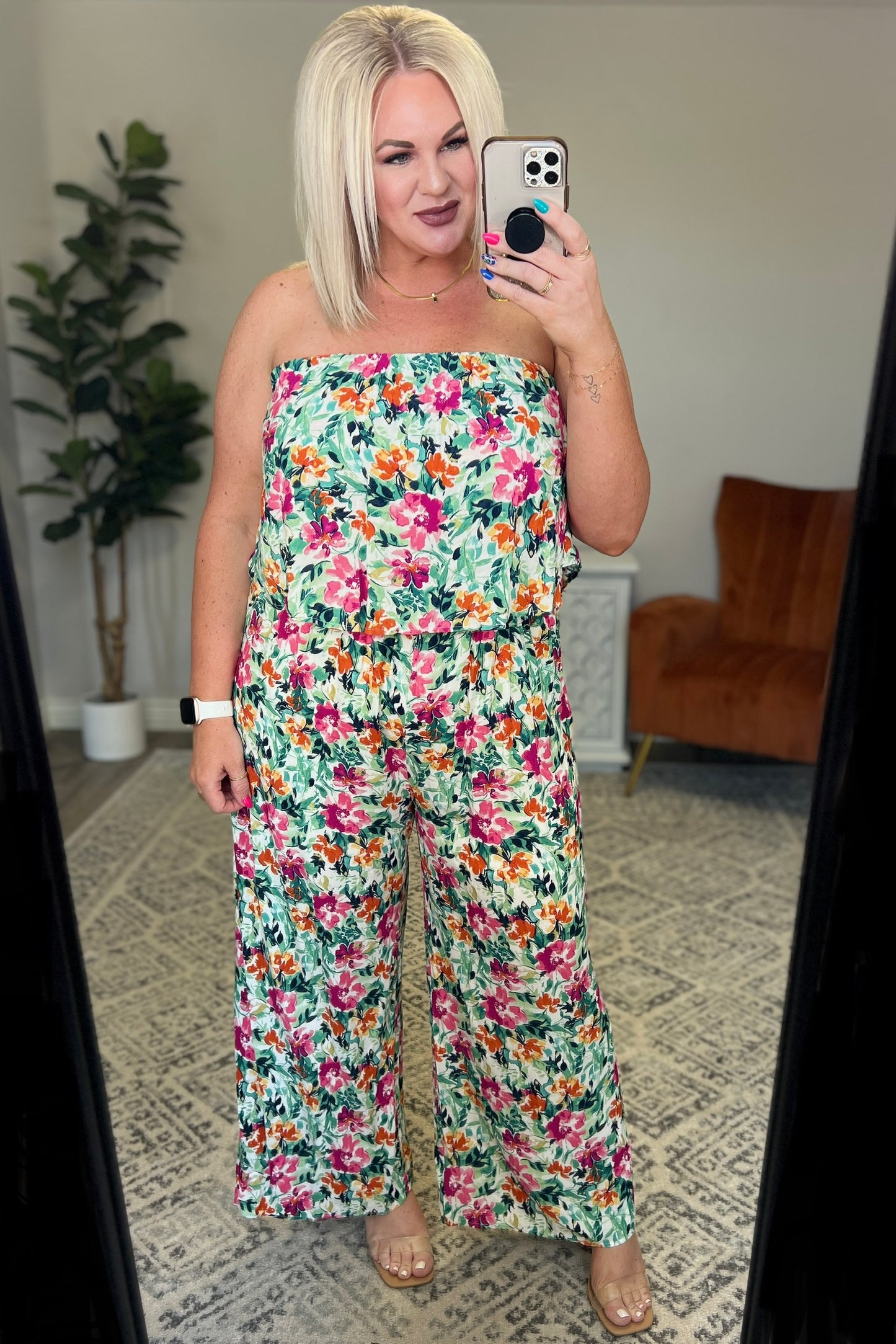 Life of the Party Floral Jumpsuit in Green