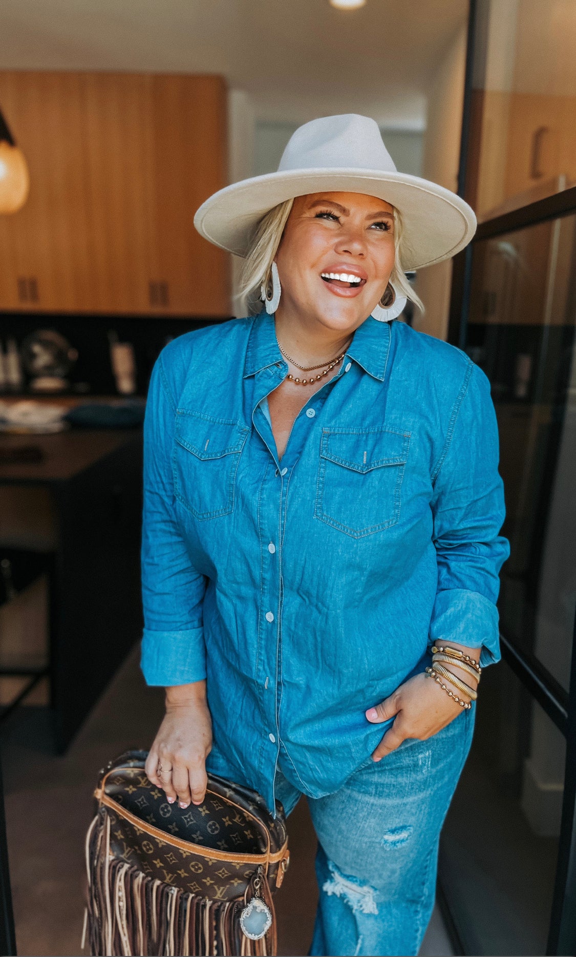 PREORDER: DAKOTA DENIM TOP (SHIPS MID-LATE SEPTEMBER)