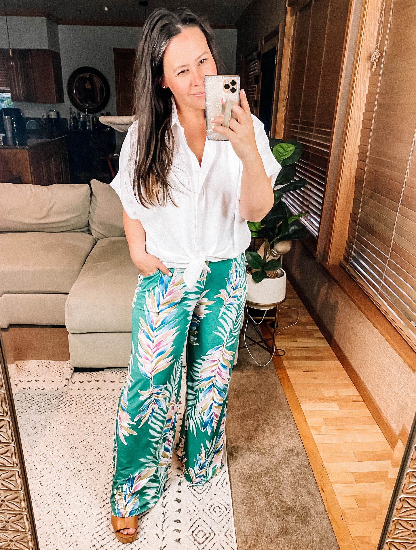 Hawaiiana Floral Print Pants