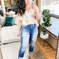 ARTEMIS High Rise Distressed Straight Jeans